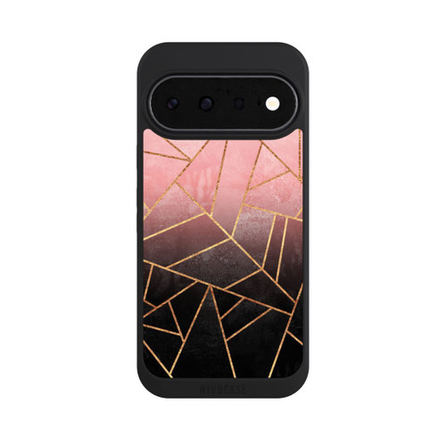 Google Pixel 11 NIVOpure Pinker und Schwarzer Stein Gold Druck
