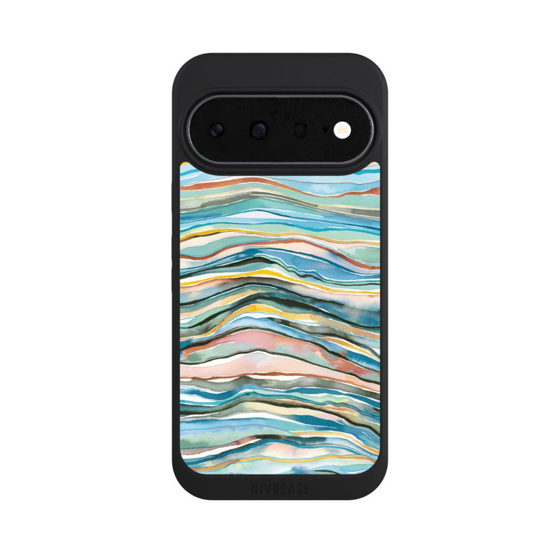 Pixel 11 NIVOpure Couches d'agate aquarelle bleues