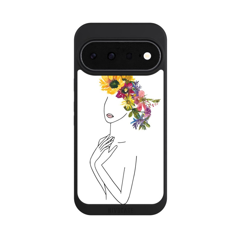 Pixel 11 NIVOpure Line Art Frau mit Blumenkrone