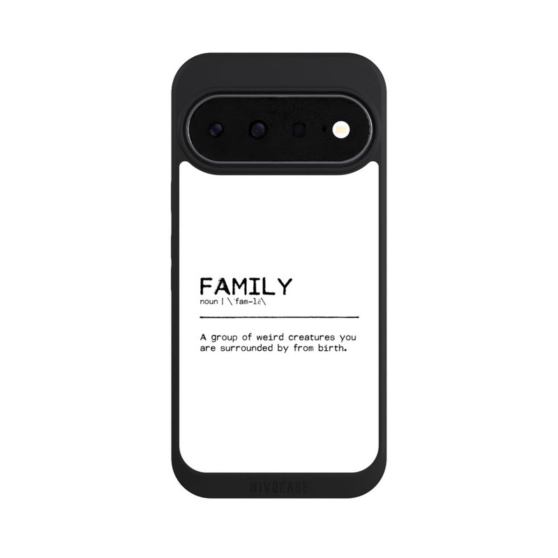Pixel 11 NIVOpure Zitat Familie Seltsam (englisch)