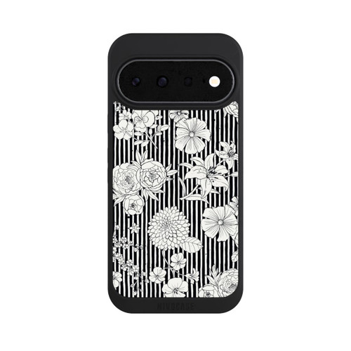 Google Pixel 11 NIVOpure Blumen und Streifen Schwarz und Weiß