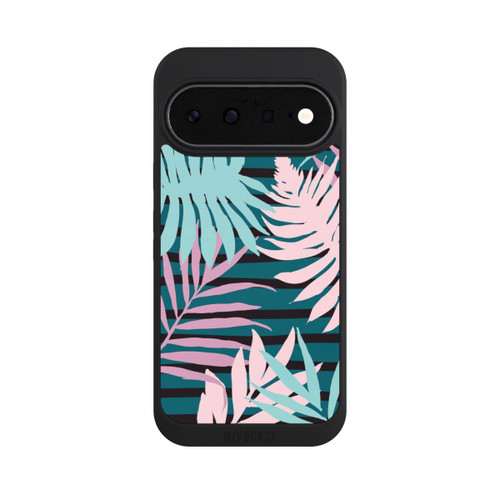 Google Pixel 11 NIVOpure Feuilles de jungle pastel rose sarcelle