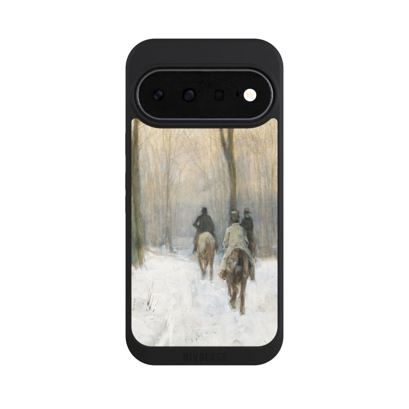 Pixel 11 NIVOpure Reiter im Schnee im Haager Wald