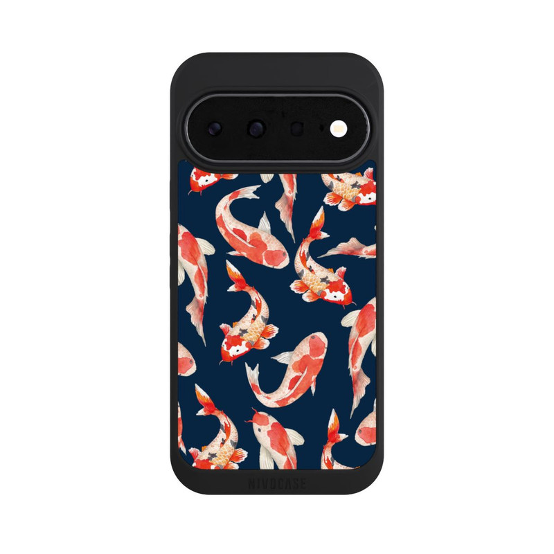 Pixel 11 NIVOpure Koi auf blauem Hintergrund