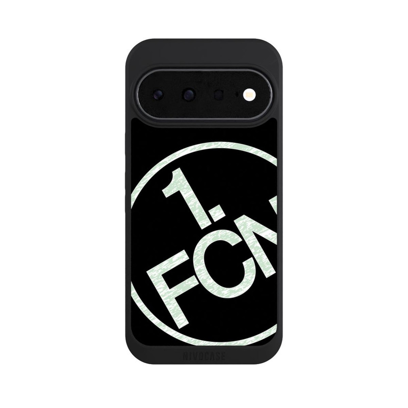 Pixel 11 NIVOpure FCN Logo in Weiß Texture Hintergrund Schwarz