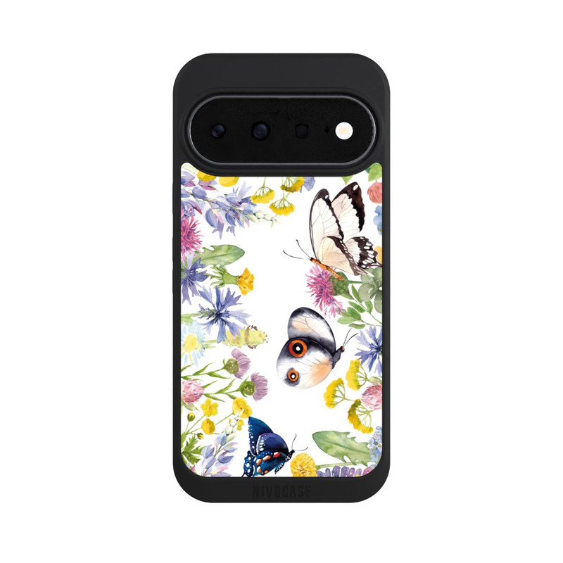 Pixel 11 NIVOpure Bunte Frühlingsblumen und Schmetterlinge