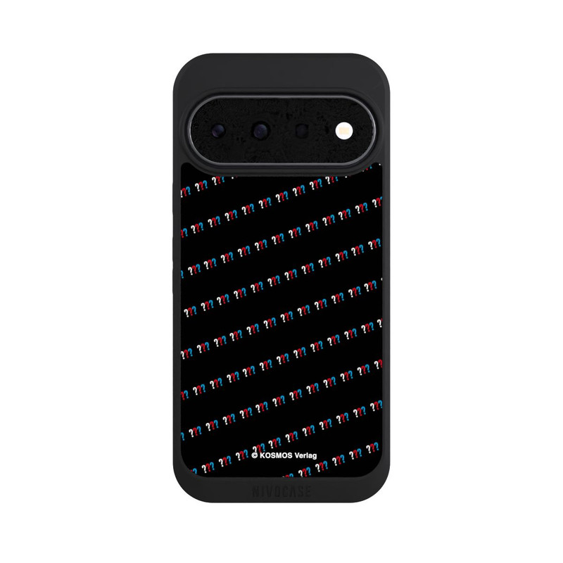 Pixel 11 NIVOpure Drei Fragezeichen Muster Schräg