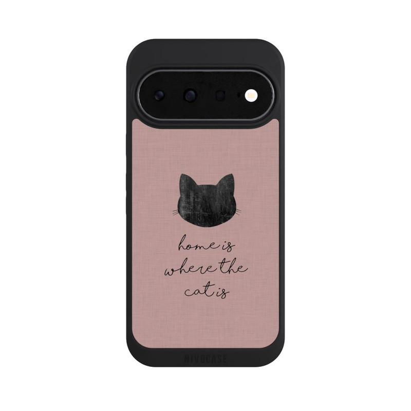 Pixel 11 NIVOpure Home Is Where The Cat Is - Schwarz auf Rosa
