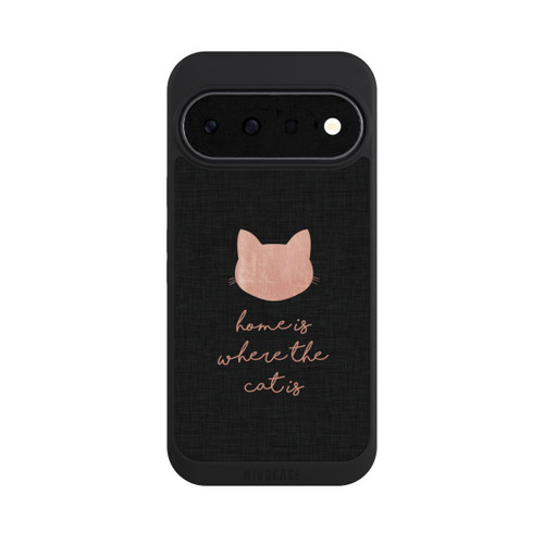 Google Pixel 11 NIVOpure Home Is Where The Cat Is - Pink on Black 