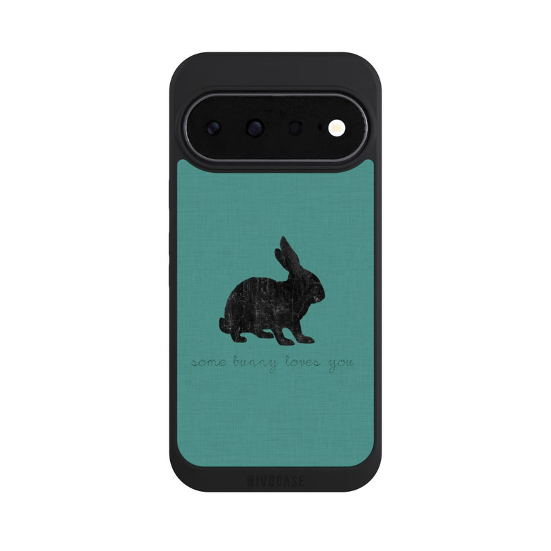 Pixel 11 NIVOpure Some Bunny Loves You - Schwarz auf Türkis