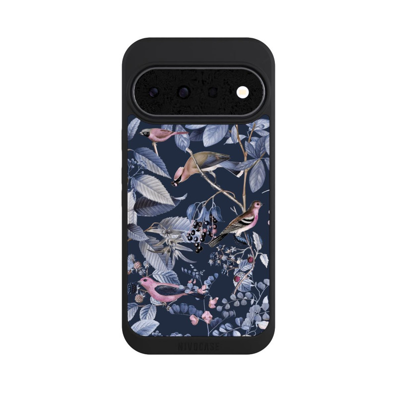 Pixel 11 NIVOpure Vögel und Beeren blau