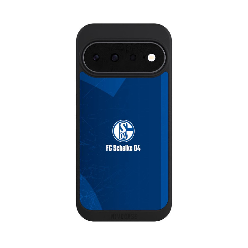 Pixel 11 NIVOpure Schalke 04 Blauer Hintergrund Mit Logo
