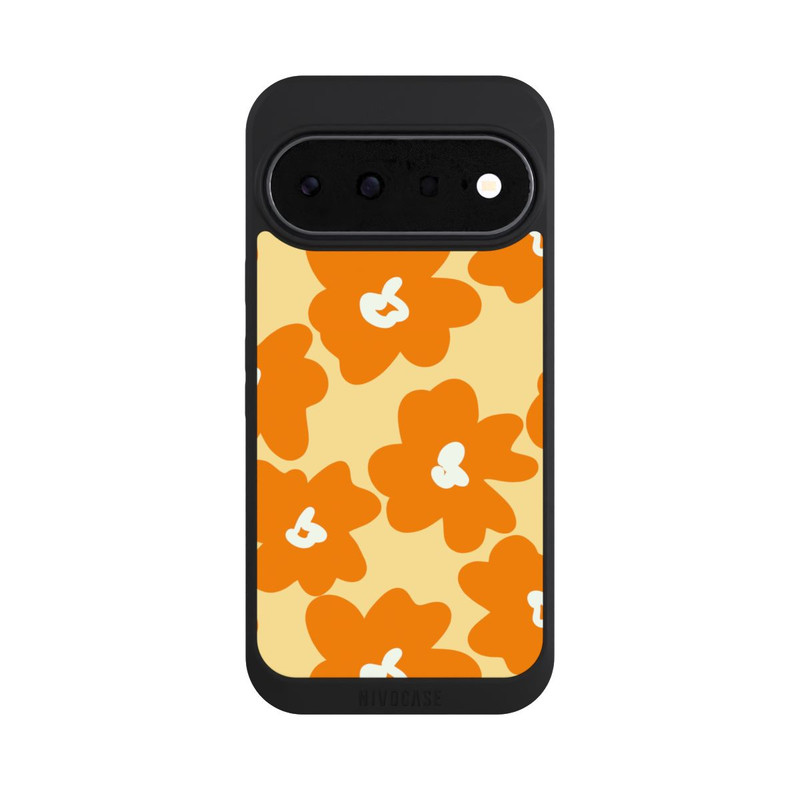 Pixel 11 NIVOpure Retro Blumenmuster Päivi Gelb Orange