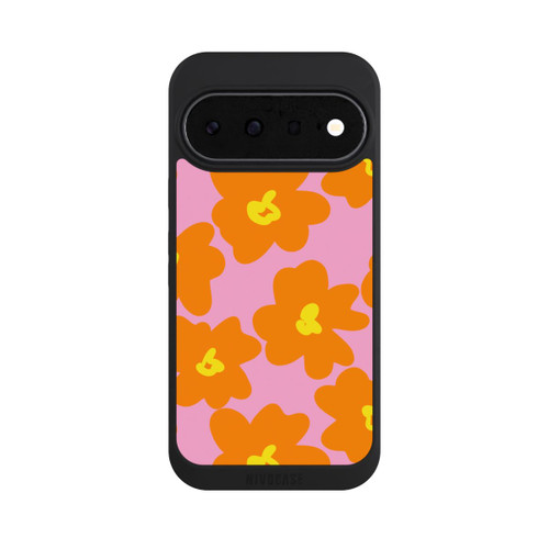 Google Pixel 11 NIVOpure Retro Blumenmuster Pink und Orange