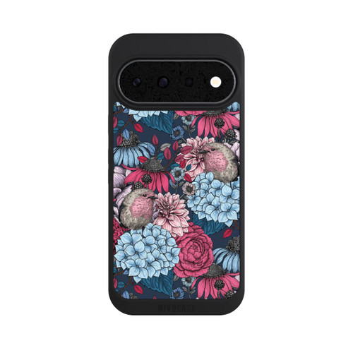Google Pixel 11 NIVOpure Vögel und Blumen Petrolrot