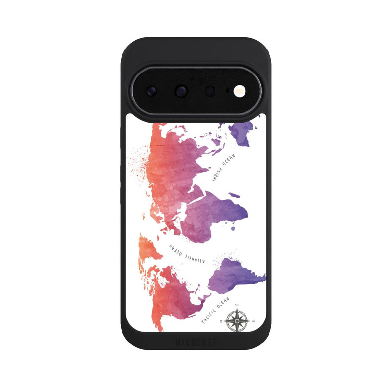 Pixel 11 NIVOpure Aquarell Weltkarte weiß