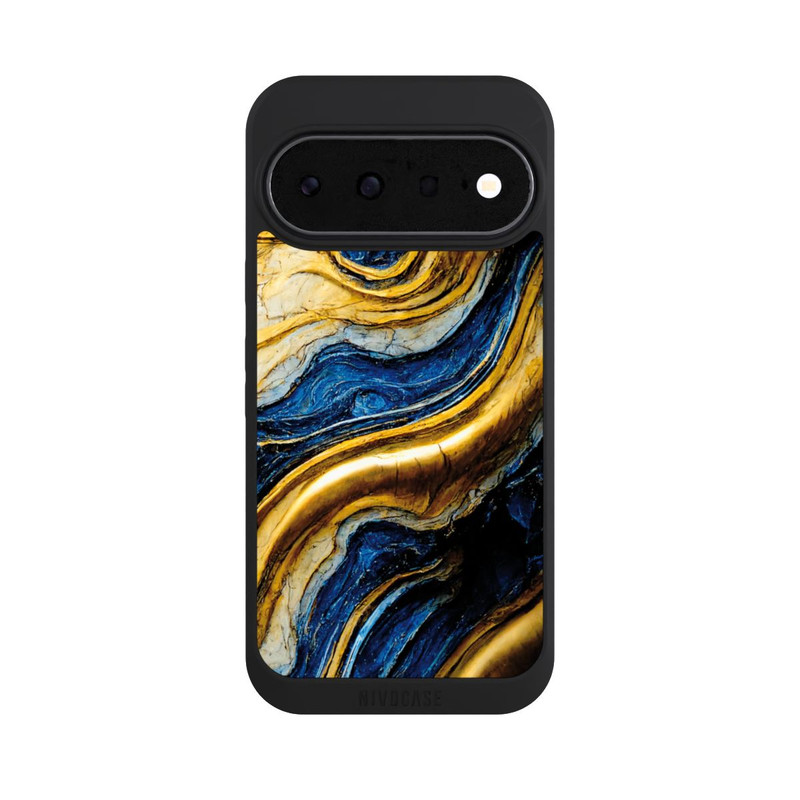 Pixel 11 NIVOpure Struktur im Royalblau- und Gold-Look