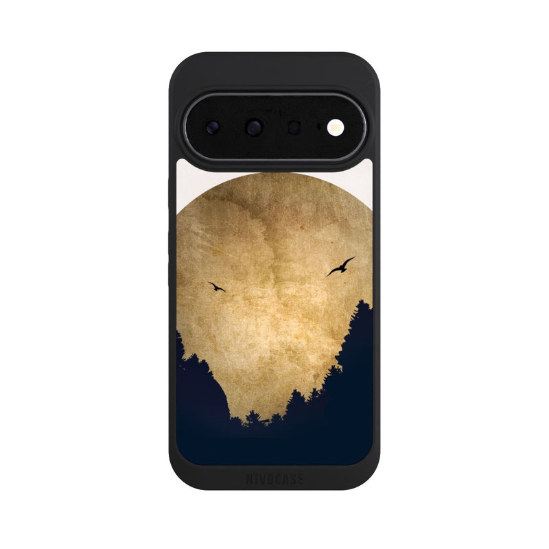 Pixel 11 NIVOpure Zwei Vögel vor Mond