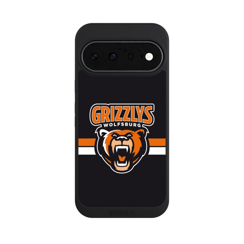 Pixel 11 NIVOpure Logo Streifen Orange und Weiß 