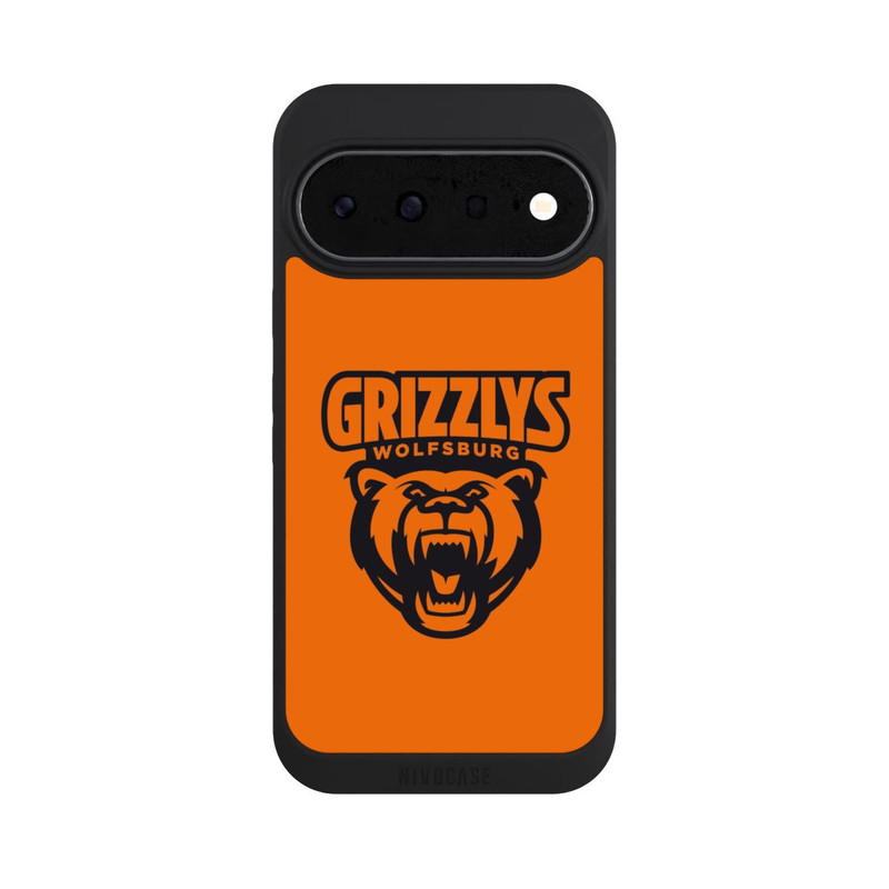 Pixel 11 NIVOpure Logo Schwarz und Orange