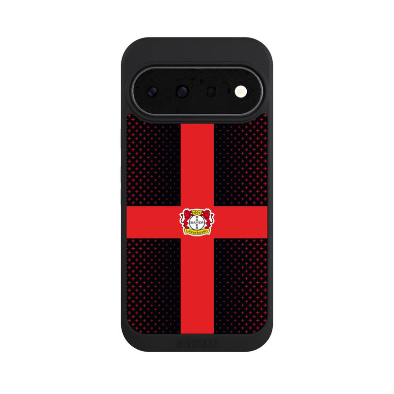 Pixel 11 NIVOpure Bayer 04 Leverkusen Rotes Kreuz auf Schwarz