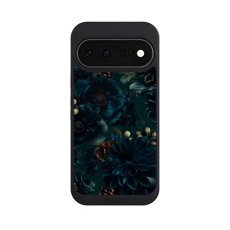 Pixel 11 NIVOpure Blumenmuster Grün und Blau