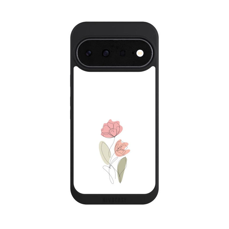 Pixel 11 NIVOpure Blume Line Art Rot