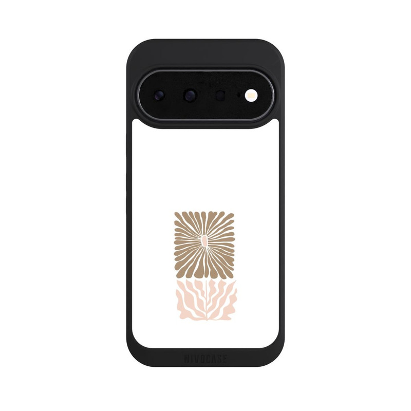 Pixel 11 NIVOpure Fleur Boho Caramel sur Blanc