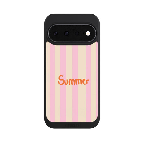 Google Pixel 11 NIVOpure Summer- Rosa und Orange Streifen Hintergrund