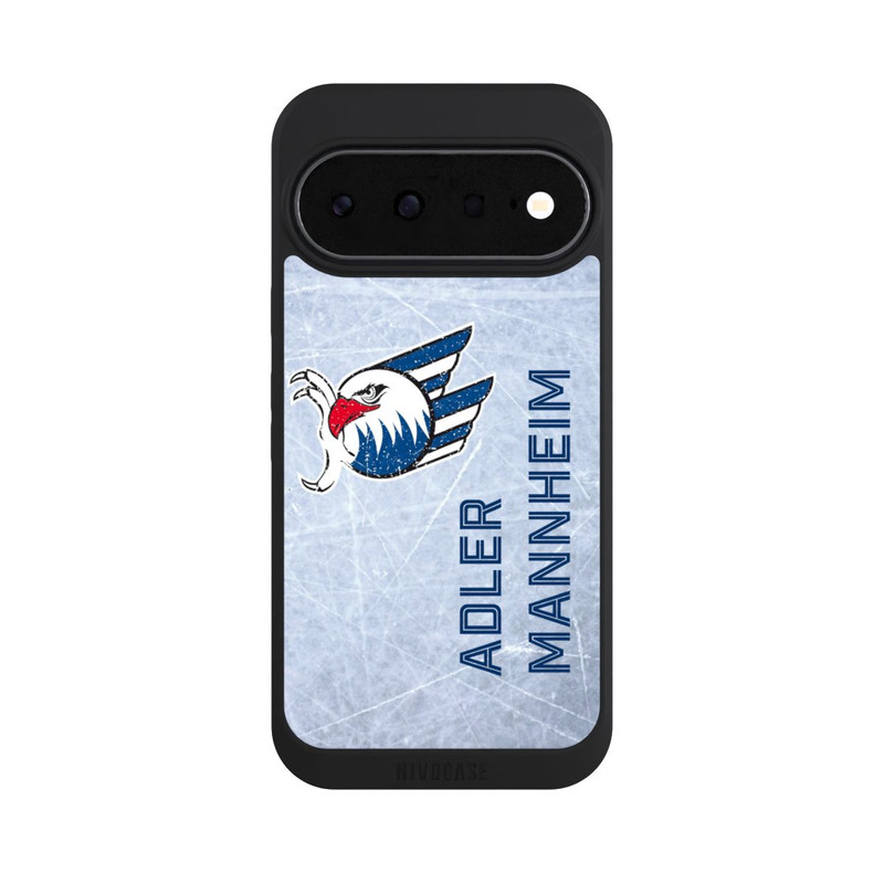 Pixel 11 NIVOpure Adler Mannheim Eisfläche Logo