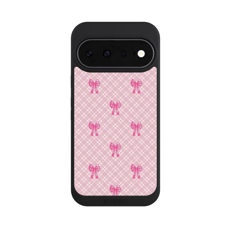 Pixel 11 NIVOpure Pink Bows and Plaid Pattern