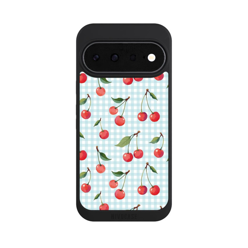 Pixel 11 NIVOpure Cherries and Blue Gingham