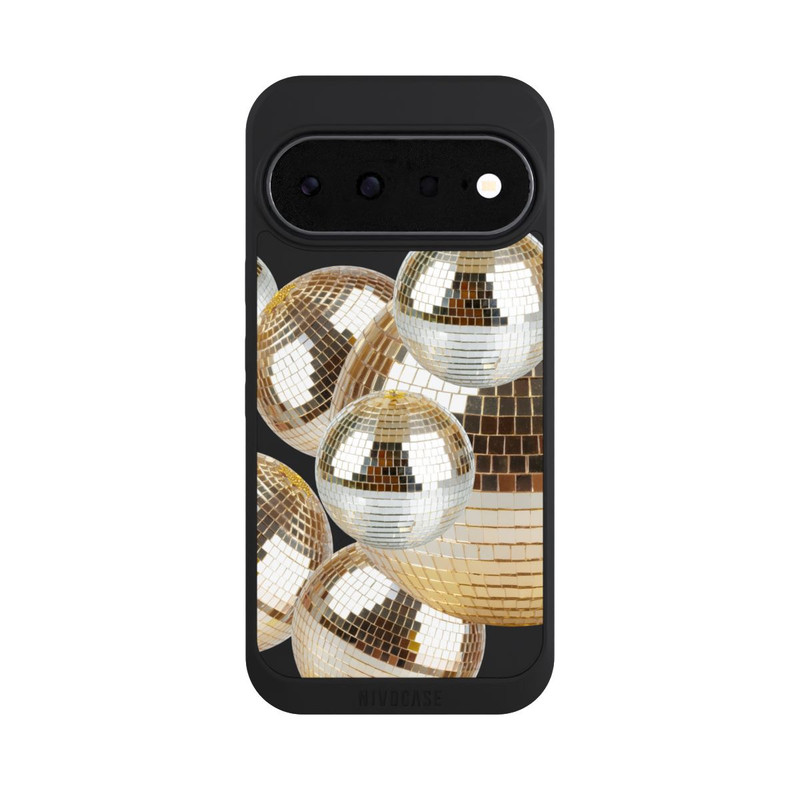 Pixel 11 NIVOpure Discokugel Gold Transparent mit KI