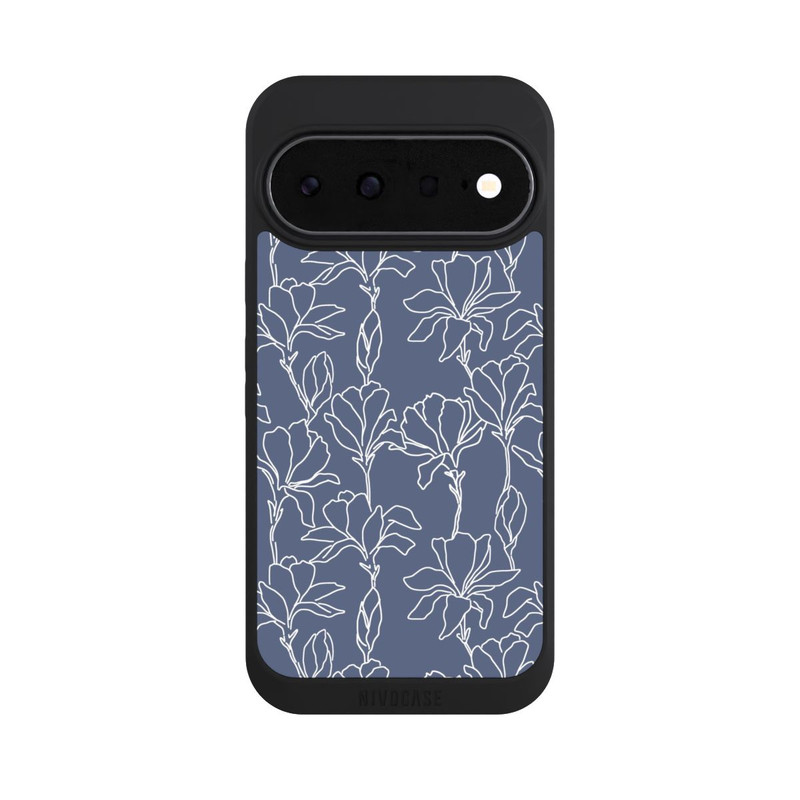 Pixel 11 NIVOpure Flower Silhouettes on Blue