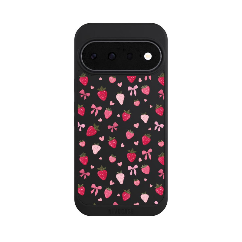 Pixel 11 NIVOpure Erdbeer Herz Schleifen Pink Muster Transparent