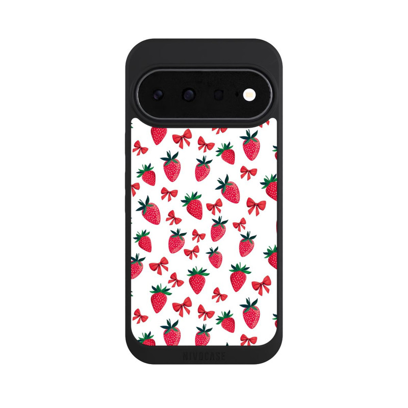 Pixel 11 NIVOpure Erdbeer Herz Muster Schleifen Rot