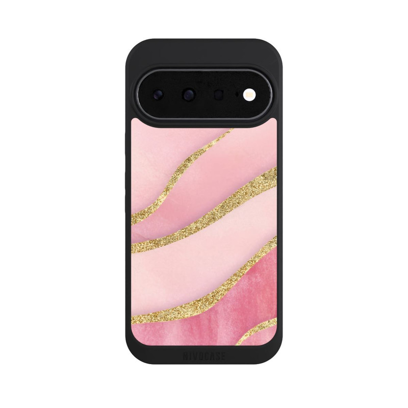 Pixel 11 NIVOpure Pink Marble Goldprint Stripes