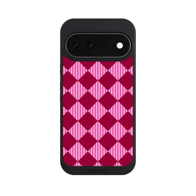 Pixel 11 NIVOpure Rauten Muster Rot Rosa