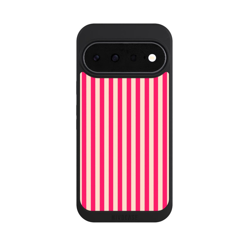 Pixel 11 NIVOpure Streifen Rosa Rot Popcorn Look