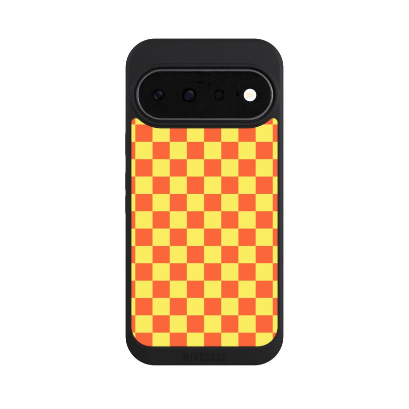 Pixel 11 NIVOpure Schachbrett Orange Gelb