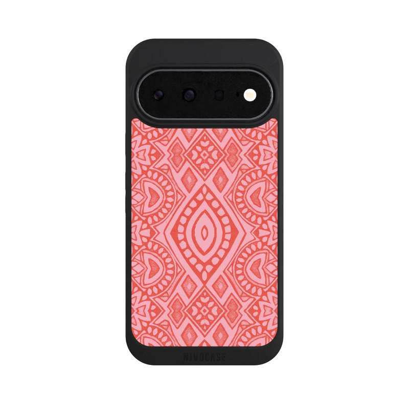 Pixel 11 NIVOpure Boho Geometric Intricate Tribal Design in Shades of Pink