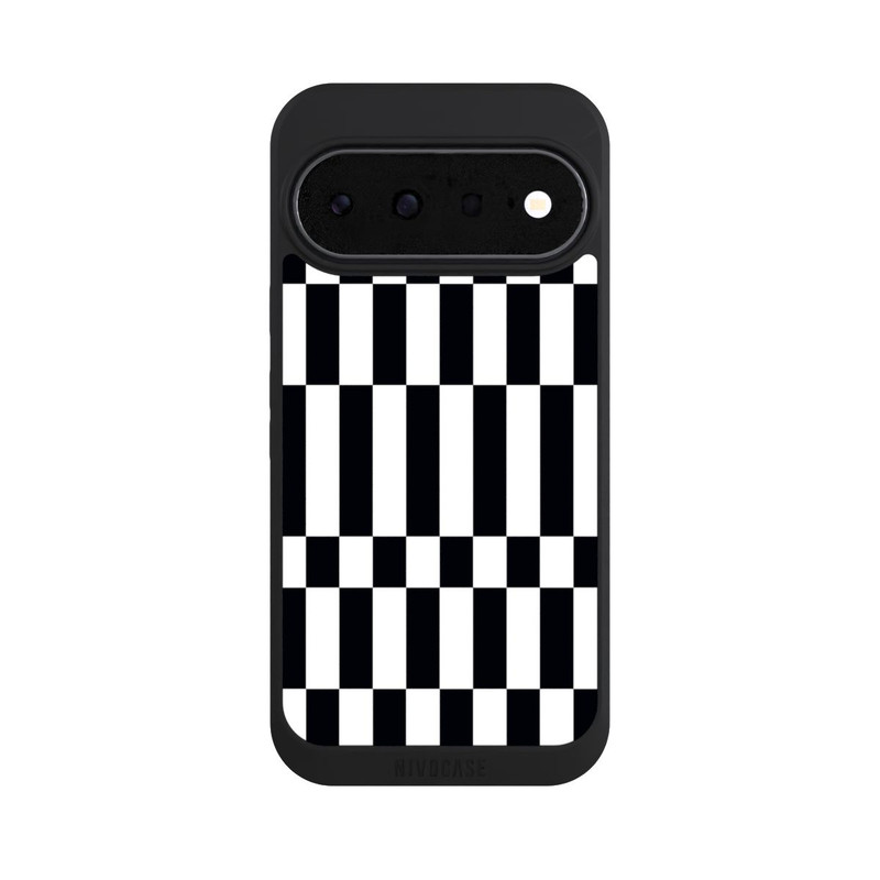 Pixel 11 NIVOpure Checked Abstract Bold Black and White Color Block