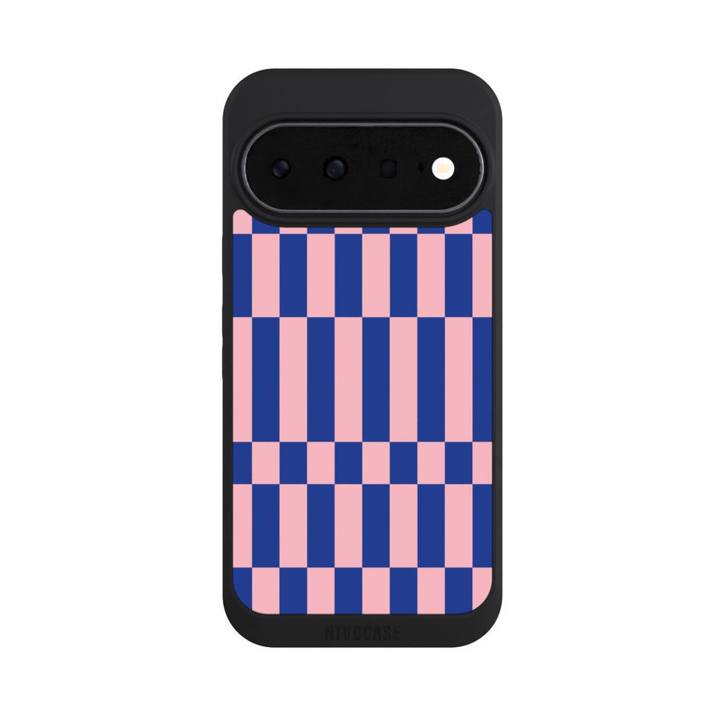 Pixel 11 NIVOpure Checked Abstract Bold Electric Blue and Pink Color Block