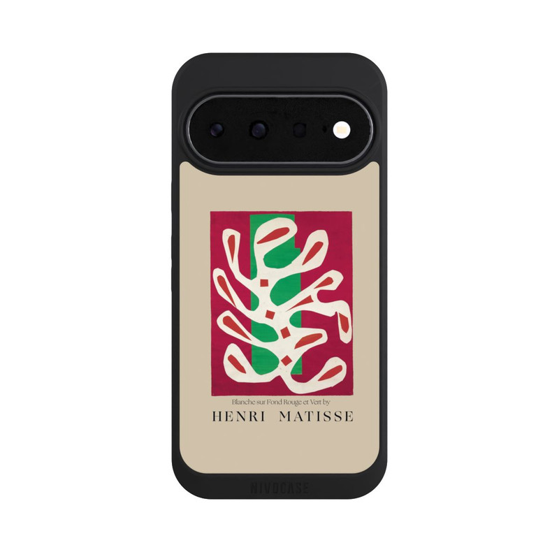 Pixel 11 NIVOpure Blanche sur Fond Rouge et Vert by Henri Matisse