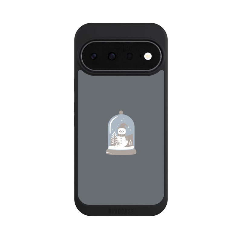 Pixel 11 NIVOpure Minimalistische Schneekugel mit Schneemann