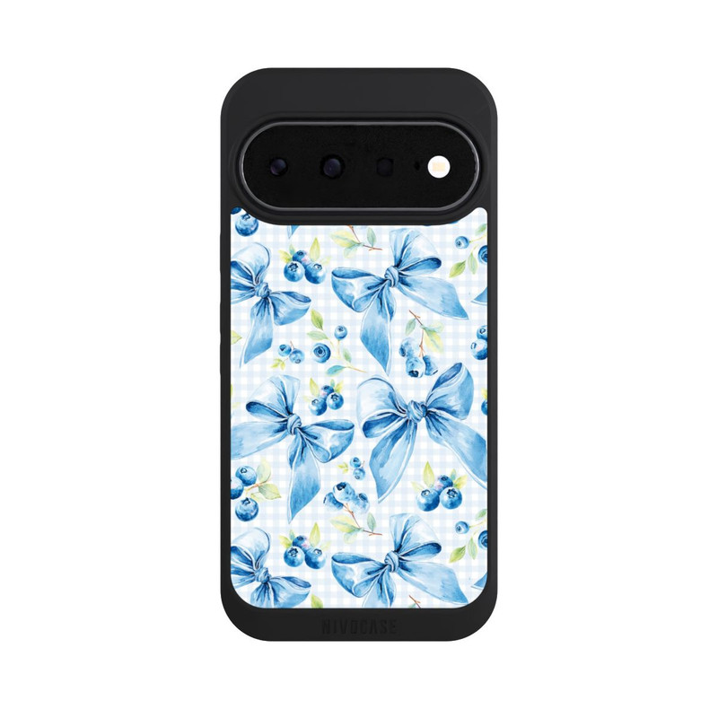 Pixel 11 NIVOpure Blaue Schleifen und Blaubeeren mit KI