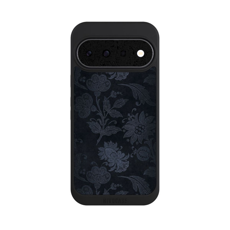 Pixel 11 NIVOpure  Silberne Blumen auf Samt