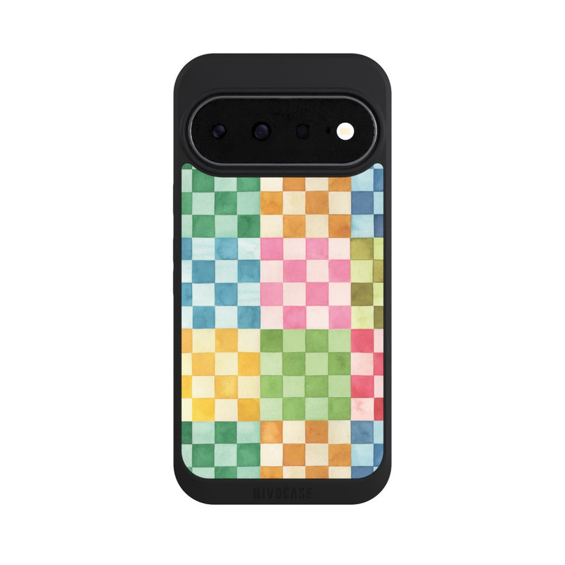 Pixel 11 NIVOpure Checkerboard Watercolor Chess Geometric Red