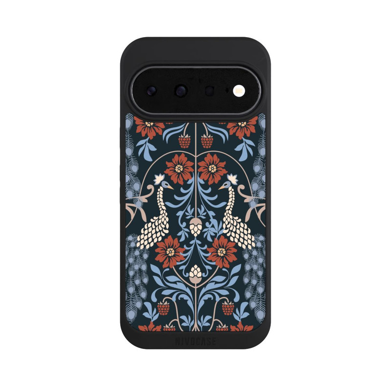 Pixel 11 NIVOpure Vintage Peacock Garden Arts and Crafts Floral Dark