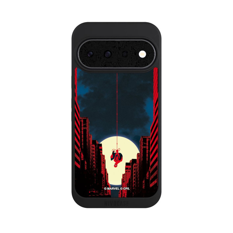 Pixel 11 NIVOpure Spider-Man Marvel between Skyscrapers